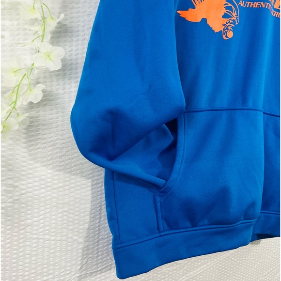 Flow Society Hoodie Authentic Lacrosse Gear Sweatshirt-medium blue and orange - Picture 5 of 12